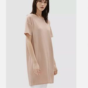 Eileen Fisher bateau neck wide rib tencel dress